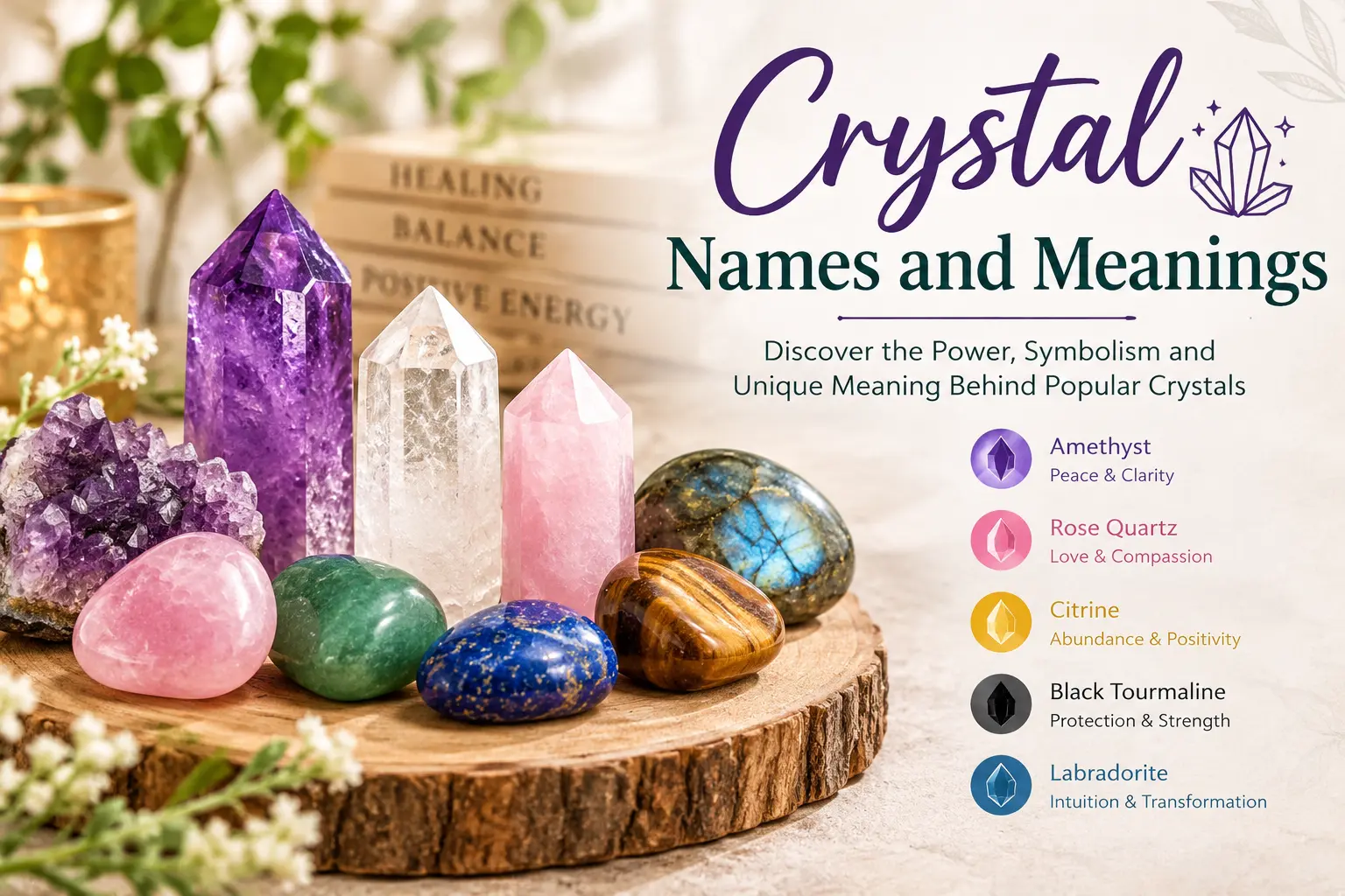 Crystal Names and Meanings: Crystal List with Identification