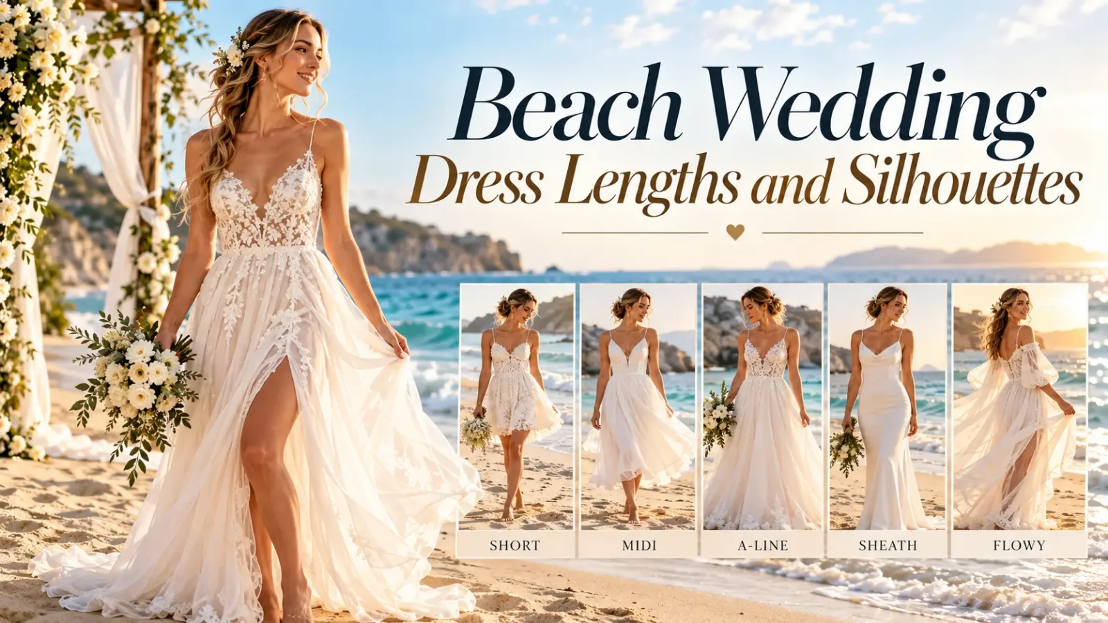 beach wedding dress lengths and silhouettes beach wedding dress lengths and silhouettes